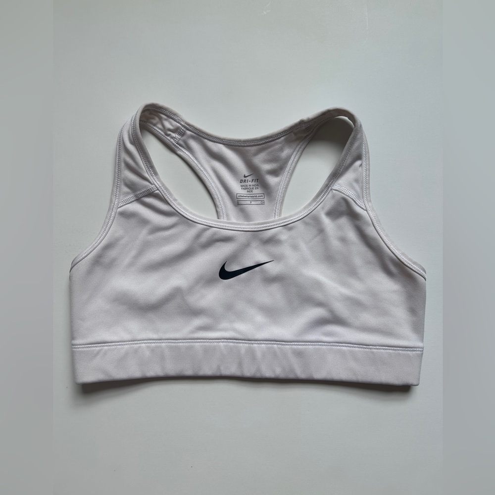 Nike Dri-Fit White Sports Bra S
